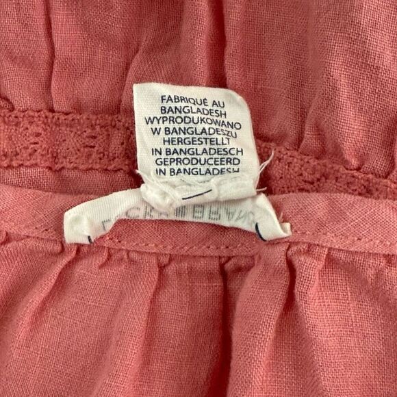 Lucky Brand Linen Light Pink Tiered Midi Sleeveless Dress - Women’s US XS - Picture 6 of 8